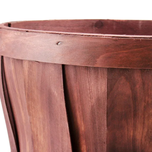 Woven Barrel Planter Dark Brown (30x25cmH)