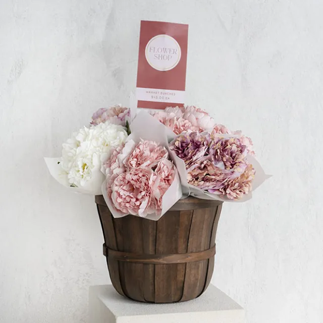 Woven Barrel Planter Dark Brown (30x25cmH)