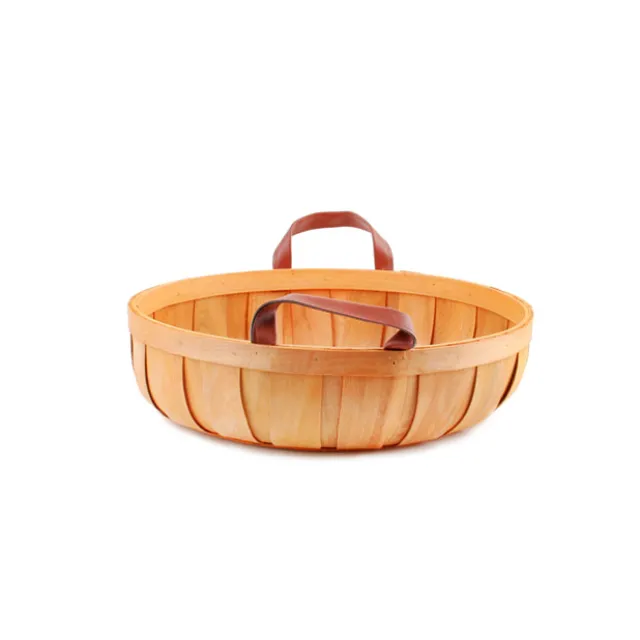 Woven Barrel Round Tray Natural (31.5x8cmH)