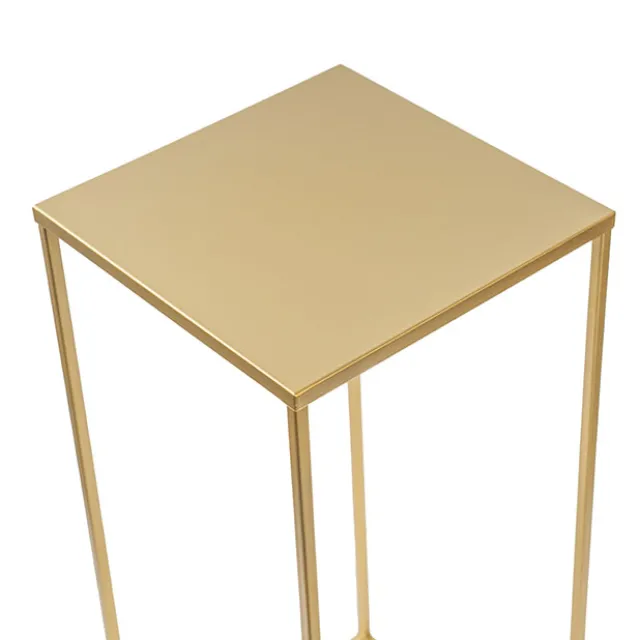Metal Centrepiece Table Stand Set 2 Gold (65cmH & 50cmH)