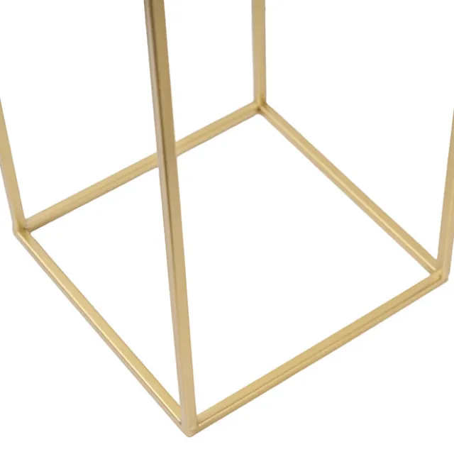Metal Centrepiece Table Stand Set 2 Gold (65cmH & 50cmH)
