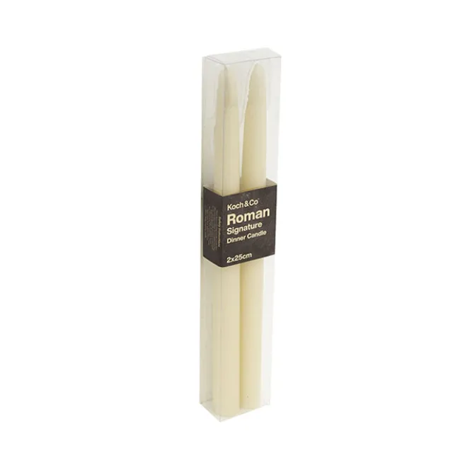 Signature Taper Dinner Candle Pack 2 Ivory (2x25cmH)