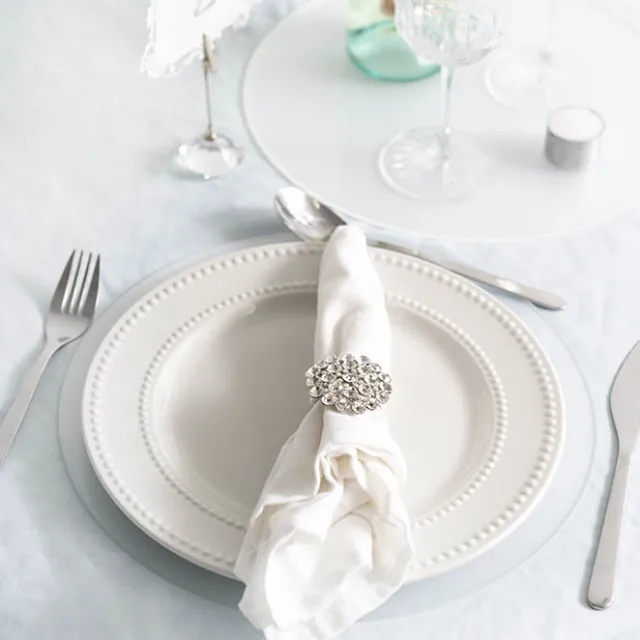 Frosted Acrylic Plates Pack 2 Clear (30cmDx0.03cmH)