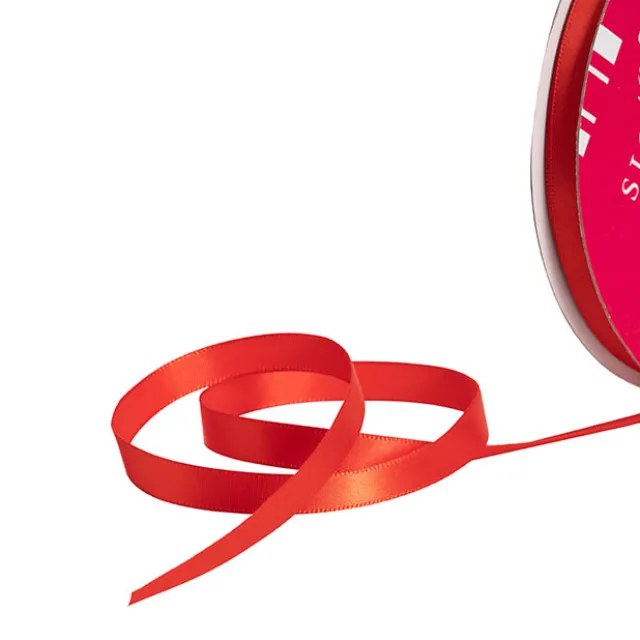 Bulk Ribbon Single Face Satin Red (10mmx50m)