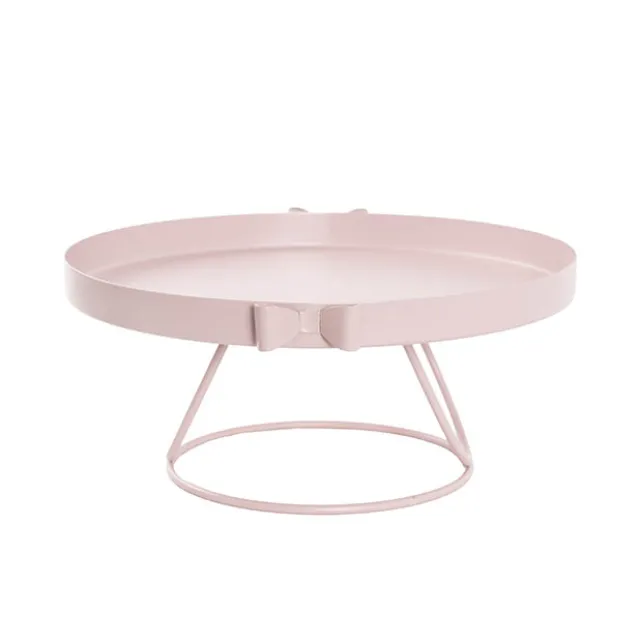 Cake Display Stand w Bow Pink (30cmDx13.5cmH)
