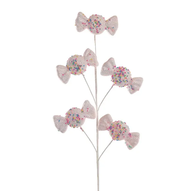 Candy Spray w Sprinkles Soft Pink (70cmH)