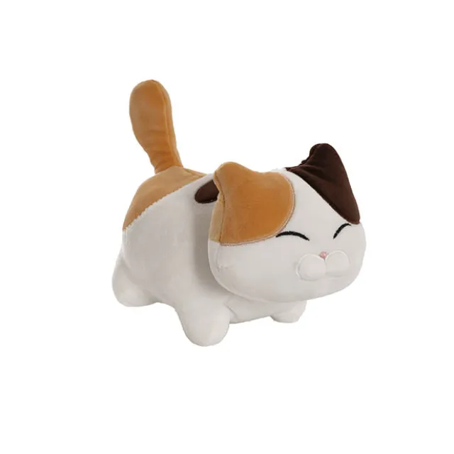 Happy Cat Plush Puff Soft Toy Brown (22cmHT)