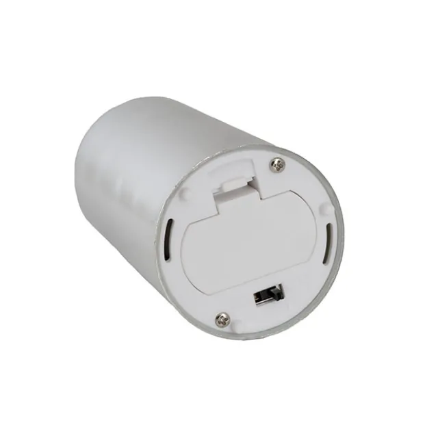 Event LED Trueflame Flickering Pillar Candle Chrome 5DX10cmH