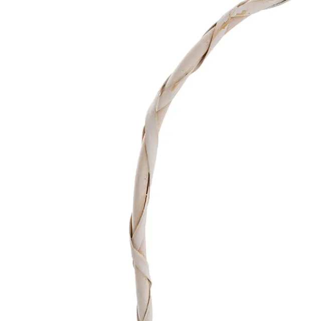 Willow Oval Flower Girl Basket White (15cmDx40cmH)